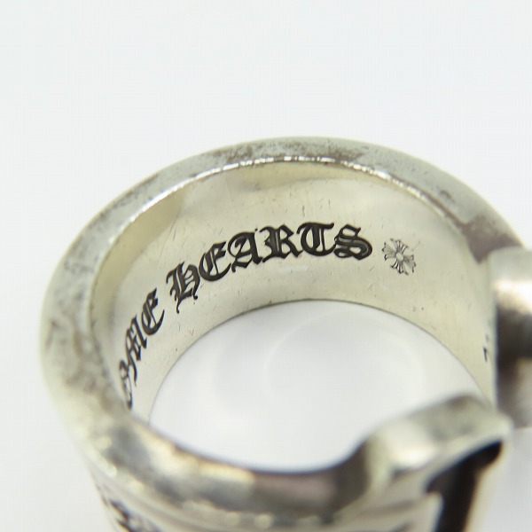 実際に弊社で買取させて頂いたCHROME HEARTS/クロムハーツ スクロールラベル リング ラージ/19-20号の画像 7枚目
