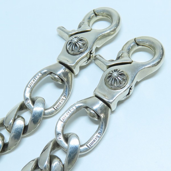 実際に弊社で買取させて頂いたCHROME HEARTS/クロムハーツ 2クリップショートクラシック ウォレットチェーンの画像 1枚目