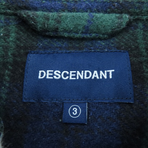 実際に弊社で買取させて頂いたDESCENDANT/ディセンダント タータンチェック シャツジャケット/3の画像 2枚目
