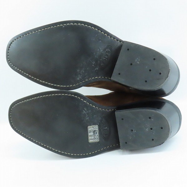 実際に弊社で買取させて頂いたTOD'S/トッズ スエード サイドゴアブーツ ブラウン/5の画像 2枚目