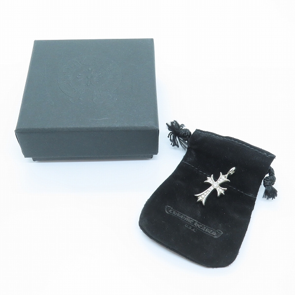 実際に弊社で買取させて頂いたCHROME HEARTS/クロムハーツ PLAT TNY CRSF P DMND プラチナ タイニーファットクロス チャーム w/ダイヤパヴェの画像 6枚目