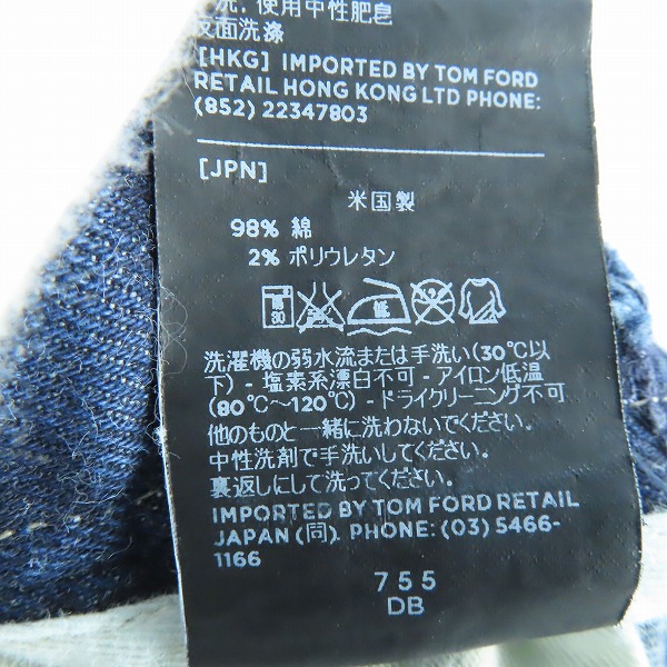 実際に弊社で買取させて頂いたTOM FORD/トムフォード Slim Fit Jeans/スリムフィットジーンズ デニム パンツ TFD001/30の画像 6枚目