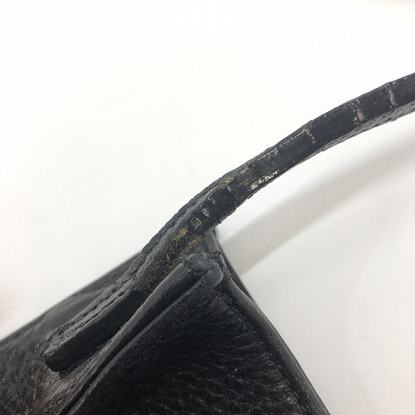 実際に弊社で買取させて頂いたCHROME HEARTS/クロムハーツ SQ PKT 3CEME CRS スクエアポケット 3セメタリークロスパッチ レザーショルダーバッグの画像 7枚目