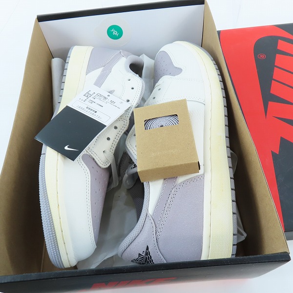 実際に弊社で買取させて頂いた【未使用】NIKE/ナイキ AIR JORDAN 1 RETRO LOW OG/エアジョーダン1 レトロ ロー アトモスフィアグレー CZ0790-101/30の画像 8枚目