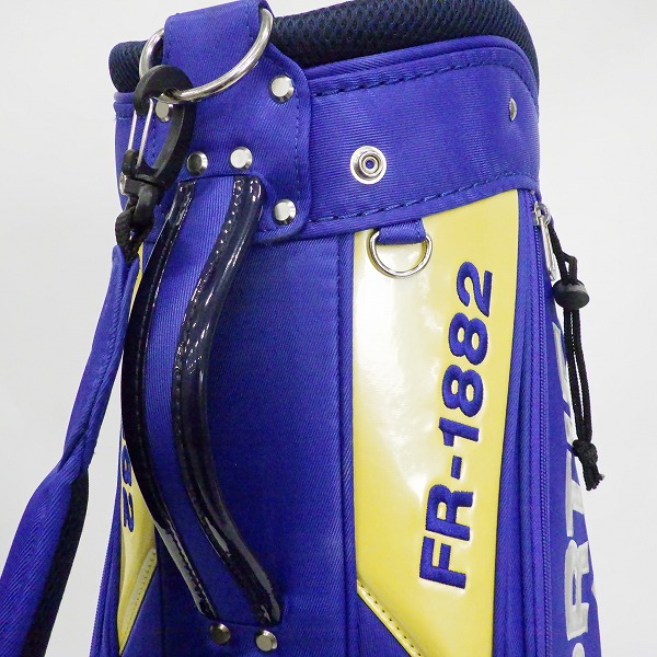 実際に弊社で買取させて頂いたle coq sportif/ルコックスポルティフ QQBPJJ08 9型 6分割キャディバッグ ブルーｘイエローの画像 4枚目