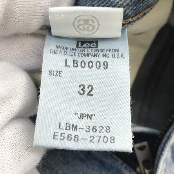 実際に弊社で買取させて頂いたLee×STUSSY/リー×ステューシー コラボ デニムパンツ ジーンズ LB0009/32の画像 6枚目