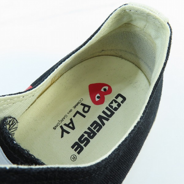 実際に弊社で買取させて頂いたPLAY COMME des GARCONS×CONVERSE/プレイ コムデギャルソン×コンバース オールスター ブラック/1CK712/28.0の画像 4枚目