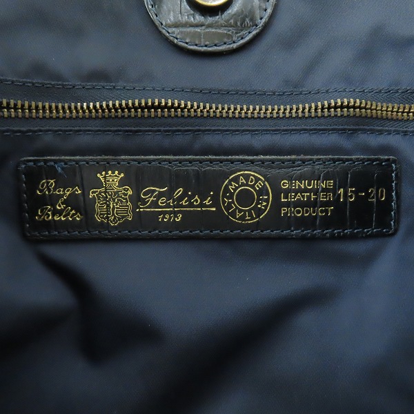 実際に弊社で買取させて頂いたFelisi/フェリージ クロコ型押し トートバッグ 15-20の画像 4枚目