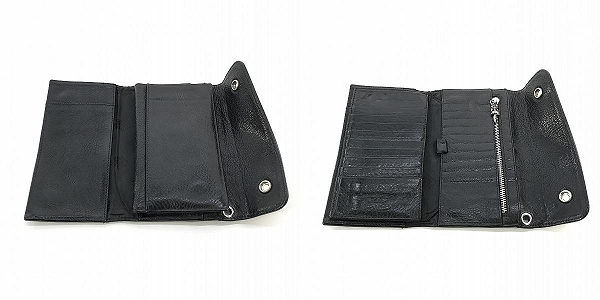 実際に弊社で買取させて頂いた【インボイス原本】CHROME HEARTS/クロムハーツ WAVE CROSS BALL ウェーブ ウォレット クロスボールボタン 長財布の画像 3枚目