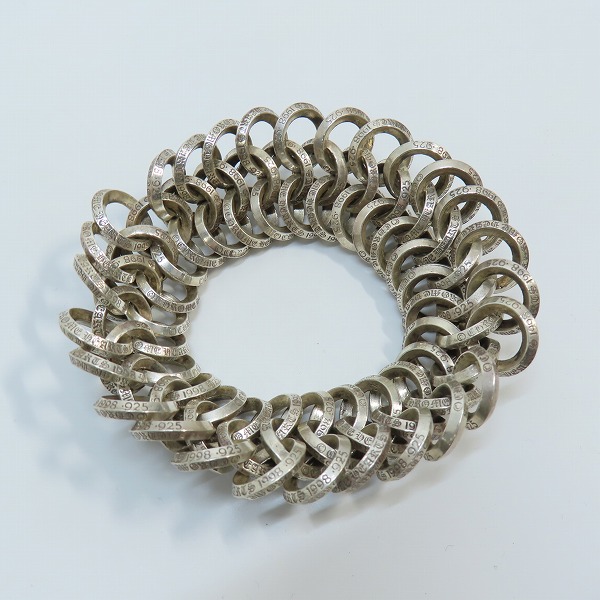 実際に弊社で買取させて頂いたCHROME HEARTS/クロムハーツ MESH ROW/ダブルメッシュロウ シルバー ブレスレットの画像 3枚目