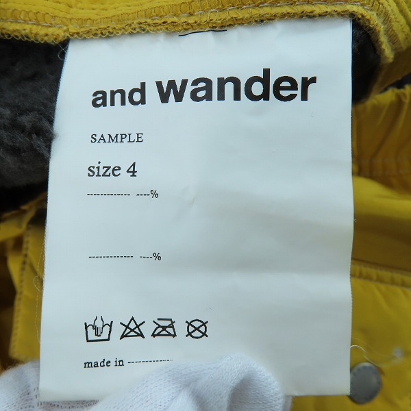 実際に弊社で買取させて頂いた【サンプル】Barbour/バブアー × and Wander/アンドワンダー ポーラテック CORDURA pants/カーゴパンツ/4の画像 5枚目