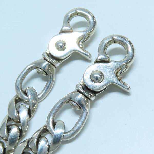 実際に弊社で買取させて頂いたCHROME HEARTS/クロムハーツ 2クリップショートクラシック ウォレットチェーンの画像 2枚目