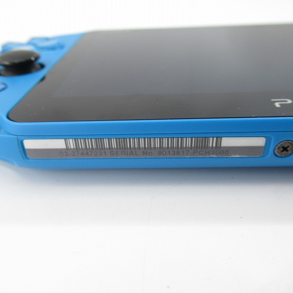 実際に弊社で買取させて頂いたSONY/ソニー PlayStation Vita/PS Vita Wi-Fiモデル 本体 PCH-2000 アクア・ブルー【簡易動作確認済】の画像 8枚目