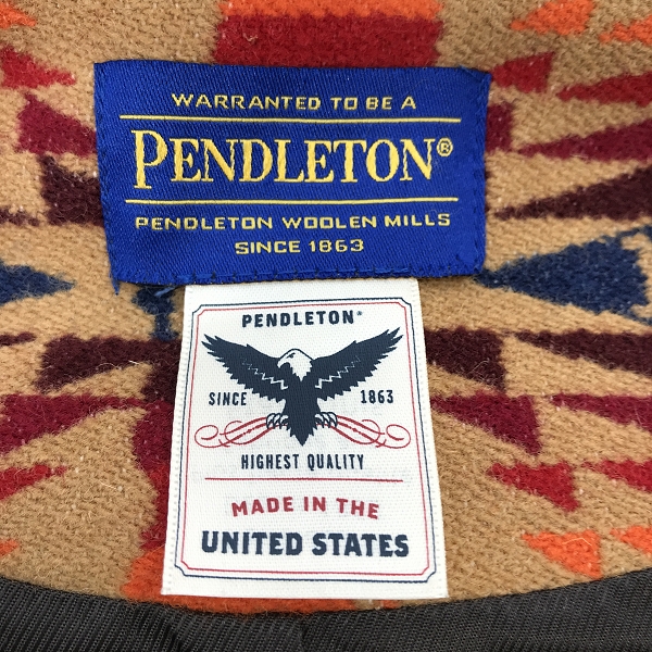 実際に弊社で買取させて頂いたHYSTERIC GLAMOUR×PENDLETON/ヒステリックグラマー×ペンドルトン ネイティブ柄 ウールダッフルコート 0234AC03/Lの画像 2枚目