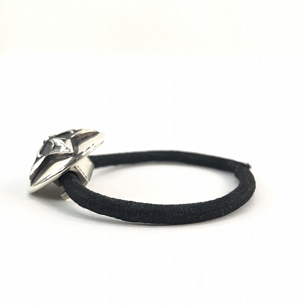実際に弊社で買取させて頂いたCHROME HEARTS/クロムハーツ HAIRBAND #2 スターボタン ヘアゴム コンチョの画像 2枚目