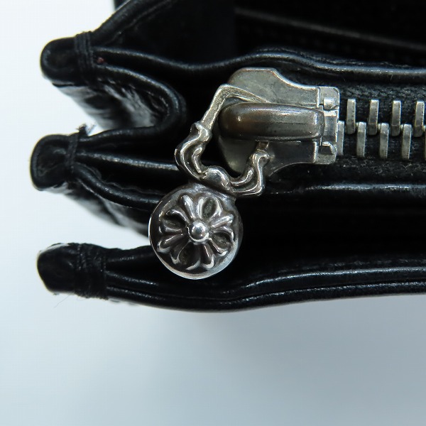 実際に弊社で買取させて頂いたCHROME HEARTS/クロムハーツ JUDY/ジュディ ヘビーレザー ロングウォレット クロスボタン/長財布の画像 7枚目