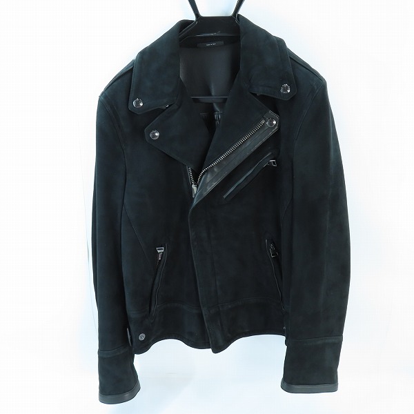 実際に弊社で買取させて頂いたTOM FORD/トムフォード スエード レザー ダブル ライダース ジャケット 3 BE420 TFL528/50