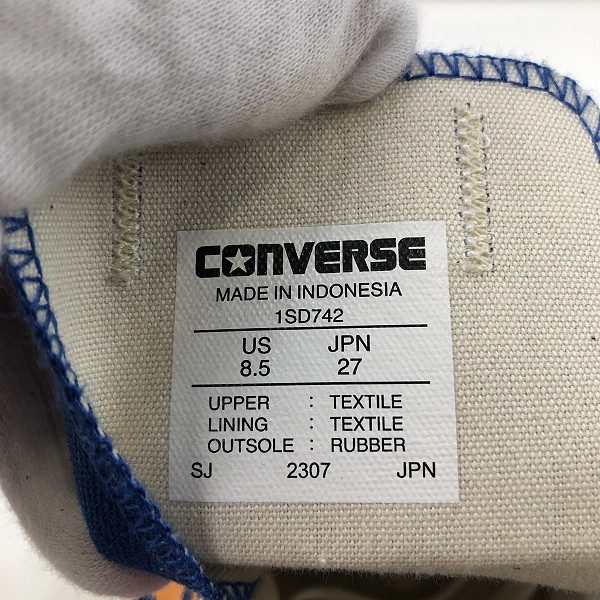 実際に弊社で買取させて頂いた【未使用】CONVERSE/コンバース ALL STAR US IGNT OX/オールスター イグナイト フレイムパターン 1SD742/27の画像 5枚目