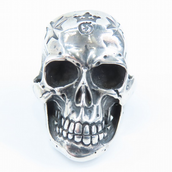 実際に弊社で買取させて頂いた【ギャラ付】Gabor/Gaboratory/ガボール ガボラトリー ラージ スカル リング w/ジョー 2マルテスクロススタンプ/20-20.5号の画像 1枚目