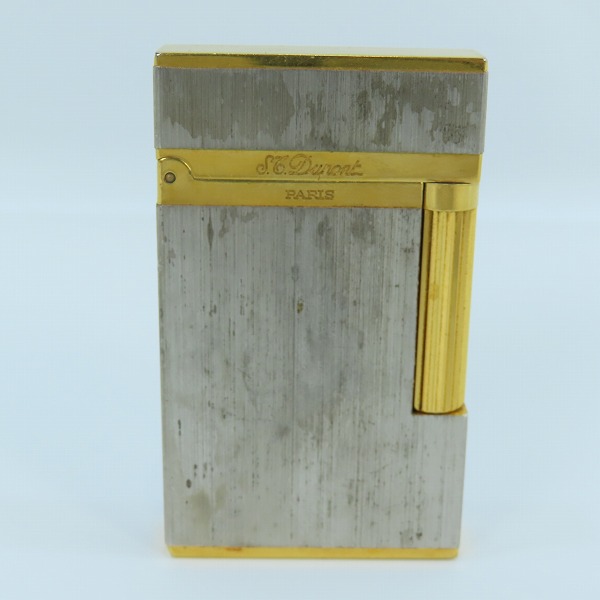 実際に弊社で買取させて頂いたS.T.Dupont/エステーデュポン LINE2/ライン2 ガスライター ゴールド×シルバー