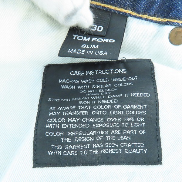 実際に弊社で買取させて頂いたTOM FORD/トムフォード Slim Fit Jeans/スリムフィットジーンズ デニム パンツ TFD001/30の画像 4枚目