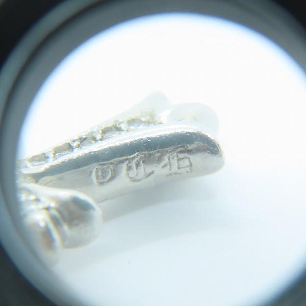 実際に弊社で買取させて頂いたCHROME HEARTS/クロムハーツ PLAT TNY CRSF P DMND プラチナ タイニーファットクロス チャーム w/ダイヤパヴェの画像 5枚目