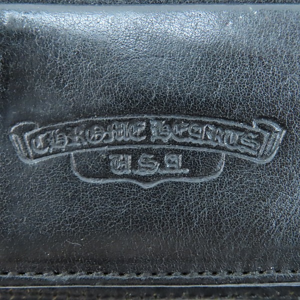 実際に弊社で買取させて頂いたCHROME HEARTS/クロムハーツ WAVE/ウェーブウォレット クロスボタン/長財布の画像 5枚目
