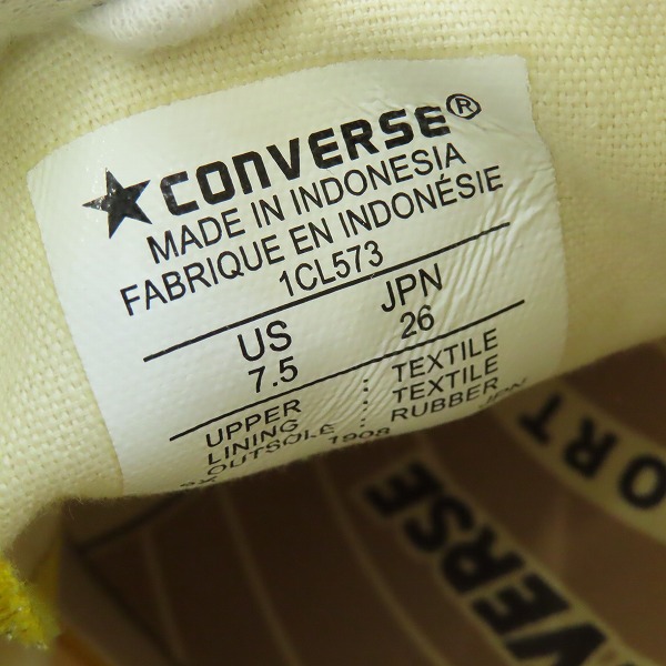 実際に弊社で買取させて頂いたCONVERSE/コンバース ADDICT/アディクト チャックテイラー キャンバス ハイ スニーカー 1CL573/26の画像 5枚目