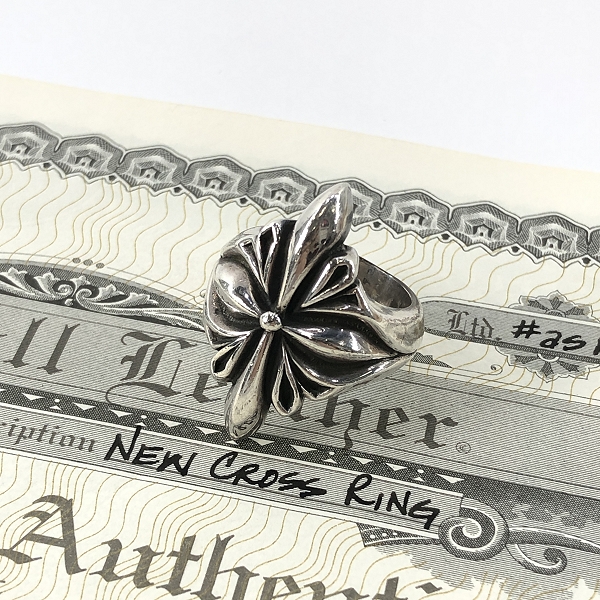 実際に弊社で買取させて頂いた【ギャラ付き】Bill Wall Leather/BWL/ビルウォールレザー ニュー クロス リング/21-21.5号