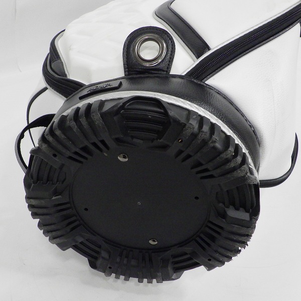 実際に弊社で買取させて頂いたHONMA/ホンマ ゴルフ 4分割キャディバッグ ホワイトｘブラックｘグレーの画像 8枚目