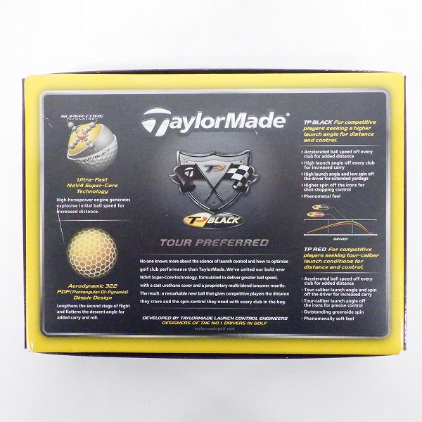 実際に弊社で買取させて頂いた【未使用】TaylorMade/テーラーメイド  TP BLACK ゴルフボール ホワイト  1ダースの画像 3枚目