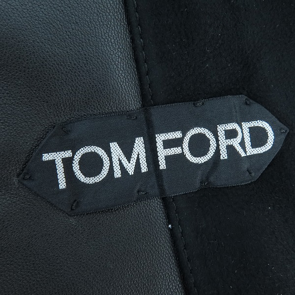 実際に弊社で買取させて頂いたTOM FORD/トムフォード スエード レザー ダブル ライダース ジャケット 3 BE420 TFL528/50の画像 3枚目