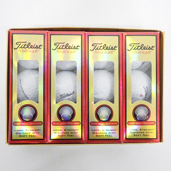 実際に弊社で買取させて頂いた【未使用】Titleist/タイトリスト HVC SOFT DISTANCE ゴルフボール ホワイト 1ダース 