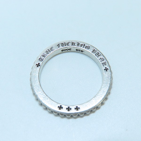 実際に弊社で買取させて頂いたCHROME HEARTS/クロムハーツ TFP Juvi punk/トゥルーファッキンパンク ジュビパンク リング/20号の画像 5枚目