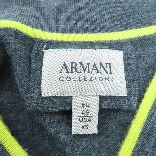 実際に弊社で買取させて頂いたARMANI COLLEZIONI/アルマーニコレッツォーニ Vネックニット/セーター 6YCM08 CM09Z/48の画像 2枚目