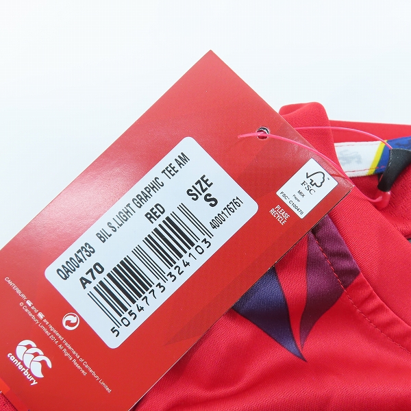 実際に弊社で買取させて頂いた(2)【未使用】CANTERBURY/カンタベリー ブリティッシュ＆アイリッシュ ライオンズ ラグビー Tシャツ QA004733/Sの画像 8枚目