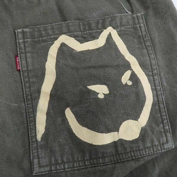 実際に弊社で買取させて頂いたEVISU/エヴィス  シングルバックポケット ボタンフライデニムパンツ 34の画像 5枚目