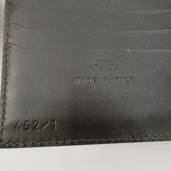 実際に弊社で買取させて頂いたFelisi/フェリージ クロコ型押し 二つ折り ウォレット/札入れ 452の画像 5枚目