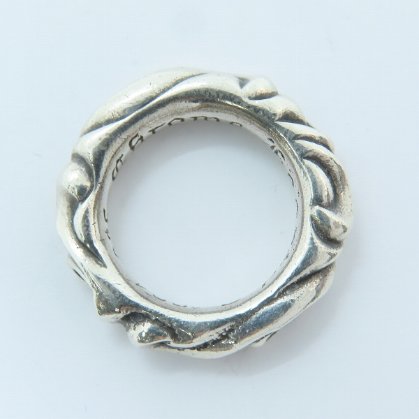 実際に弊社で買取させて頂いたCHROME HEARTS/クロムハーツ スクロールバンドリング 6.5号の画像 5枚目