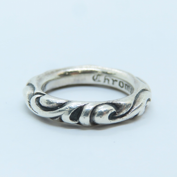 実際に弊社で買取させて頂いたCHROME HEARTS/クロムハーツ スクロールバンドリング 14号の画像 4枚目