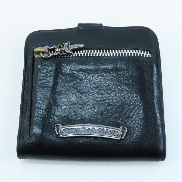 実際に弊社で買取させて頂いたCHROME HEARTS/クロムハーツ SQ BUTTON BILL スクエアボタン ビルウォレットの画像 1枚目