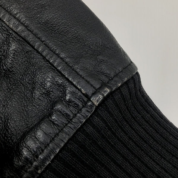 実際に弊社で買取させて頂いたHYSTERIC GRAMOUR/ヒステリックグラマー ピッグレザー リブブルゾン/レザージャケット 4LB-1283/Lの画像 6枚目