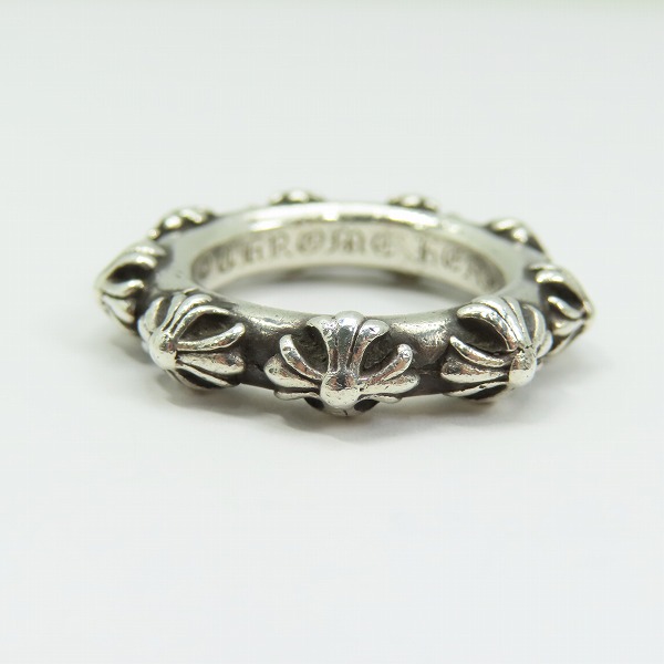 実際に弊社で買取させて頂いたCHROME HEARTS/クロムハーツ CROSS BAND RING/クロスバンドリング 19号の画像 2枚目