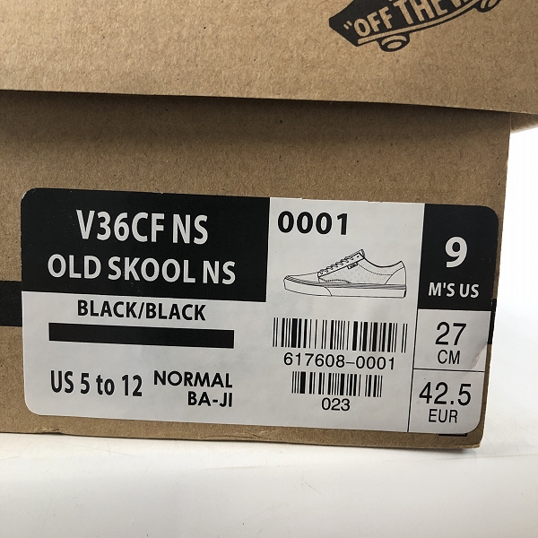 実際に弊社で買取させて頂いた【未使用】VANS/バンズ OLD SKOOL オールドスクール スニーカー V36CF NS 617608-0001/27の画像 9枚目