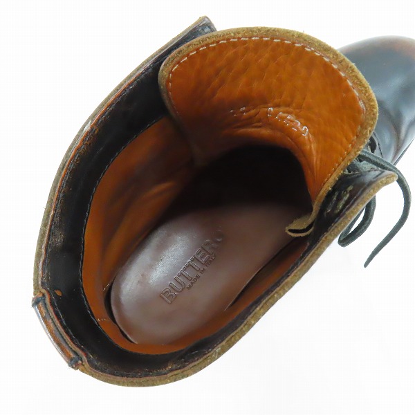 実際に弊社で買取させて頂いたBUTTERO/ブッテロ T-BONE オイルドレザー レースアップブーツ/41の画像 4枚目