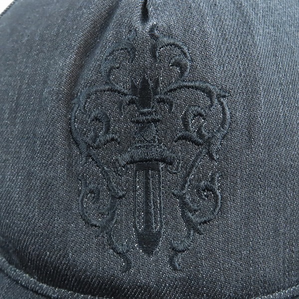 実際に弊社で買取させて頂いたCHROME HEARTS/クロムハーツ トラッカーキャップ CHクロスボタン デニム 003-093313の画像 8枚目