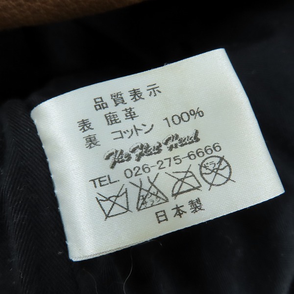 実際に弊社で買取させて頂いたTHE FLAT HEAD/ザ フラットヘッド レザージャケット/ライダース 鹿革 スナップボタン/40の画像 4枚目