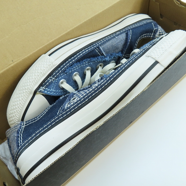 実際に弊社で買取させて頂いたCONVERSE/コンバース ALL STAR CLASHPATCHED OX クラッシュパッチド オックス インディゴ 限定モデル 1CK232/23.5の画像 8枚目