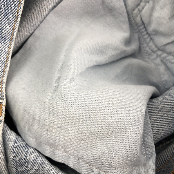 実際に弊社で買取させて頂いたCHROME HEARTS×LEVIS/クロムハーツ×リーバイス 501 クロスパッチ クロスボール ボタンフライ デニム 31の画像 7枚目