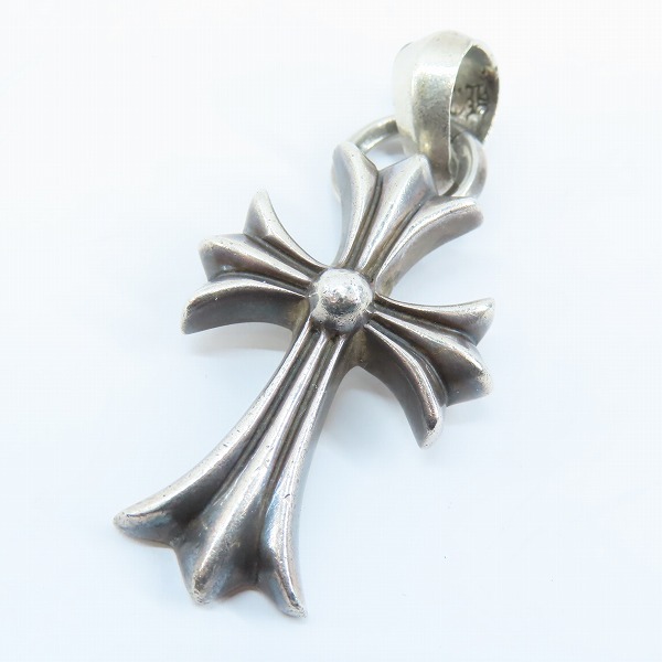 実際に弊社で買取させて頂いたCHROME HEARTS/クロムハーツ CH CRS SML W/BALE スモールCHクロス ペンダントw/プレーンベイル